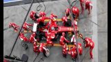 Zastávka v boxech Ferrari si