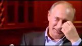 Putyin nevet szemben egy újságíró, az anti-a rakéta rendszer