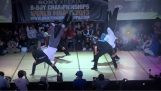 Einen atemberaubenden Kampf auf ein breakdancer