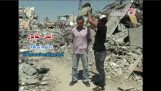 Sfida di secchio di detriti in Gaza
