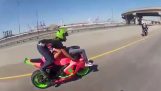 Stunts op motorfiets