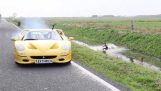 Wakeboarding with a Ferrari F50 