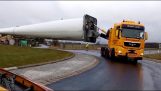 How to transfer a wind flap, length 73 meters