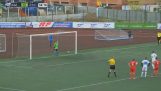 Penalty kick with reverse somersault