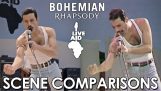 Sammenligning mellom selve konserten Live Aid og filmen “Bohemian Rhapsody”