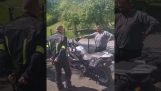 Trolling a biker