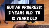 Progresso da guitarra: 2 anos a 12 anos
