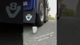 A truck driver prepares tea