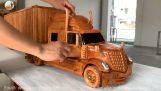 A truck made of wood