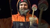 Serving Coca-Cola in Antarctica