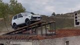 Stunt with a Lada