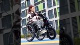 Wheelchair converts to electric