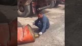 Repairing a damaged barrel