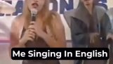 Cantar en ingles falla