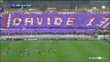 The Fiorentina game comes to a halt in the 13th minute as they pay tribute to Davide Astori