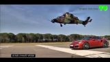 Porsche vs... helikopter – Vem vinner;