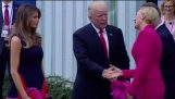 Poľská prvá dáma opustí Trump zavesenie – Donald Trump v handshake ťažkosti… znova