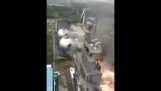 Gigantische Explosion im chinesischen Chemiefabrik