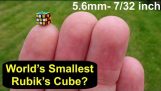 Menor Puzzle Cube Rubik do mundo (5,6 milímetros ou 7/32 polegada) por Tony Fisher