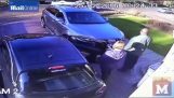 Shocking crowbar attack as gang beat man then steal his car