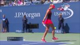 Kristina Mladenovic VS Roberta Vinci – Mladenovic AMAZING Juggling – USオープン2015