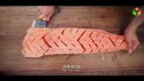 How to cut a salmon – Asian level