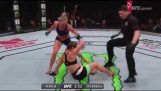 Holly Holm Knockouts Bethe Correia z Ronda Rousey Headkick