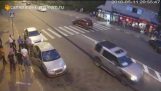 רוסי פורץ רכב לאחר שנורה
