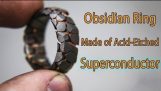 Fazer uma Supercondutor anel gravado ácido com obsidiana facetas