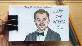 Leonardo DiCaprio Oscar vinnande blädderbok Animation