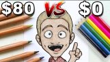 $ 80 เทียบกับ. $0 Colored Pencils – ราคาแพง Vs. เปรียบเทียบราคาถูก!