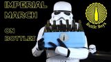 Four Storm Troopers Playing Imperial March on Bottles – Tähtien sota (pullo Boys)