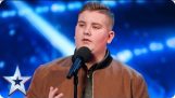 acte d'or Buzzer Kyle Tomlinson prouve David mal | Semaine Auditions 6| Got Talent 2017 de la Grande-Bretagne
