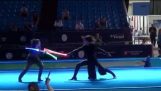 Star Wars duelo no Fencing Senior Campeonato Mundial Moscow 2015