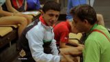 Iránsky zápasník nútení predstierať poškodeným proti Izraelu