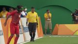 Great goal to blind soccer match in Rio