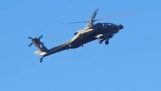 Fallet av helikopter Apache stranden Vrasna Thessaloniki