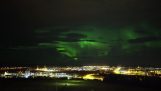 Het noorderlicht in Reykjavik