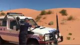 The extreme heat in the desert in Australia