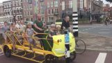 Skole sykkel-buss i Nederland