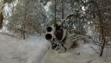 Airsoft: Luptă într-o pădure zăpadă
