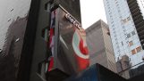 The three-dimensional billboard of Coca Cola