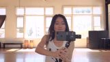 Testing a camera stabilizer in the mirror