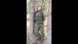 Russisk soldat i fuld beredskab