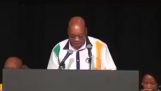 The president of South Africa has difficulty with English