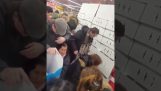 누텔라의 항아리에 슈퍼마켓에서 전투
