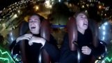 Two girls in sling coaster