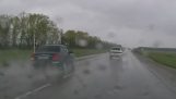 Overtaking a bad ending in the wet