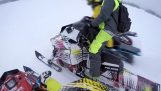 La broma con moto de nieve