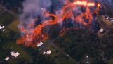 Den lava sprider sig och förstör dussintals hem i Hawaii